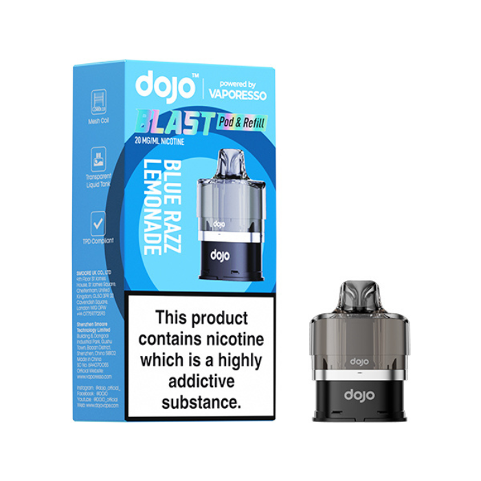 Dojo Blast 6000 Prefilled Pod & Refill Blue Razz Lemonade - 20mg