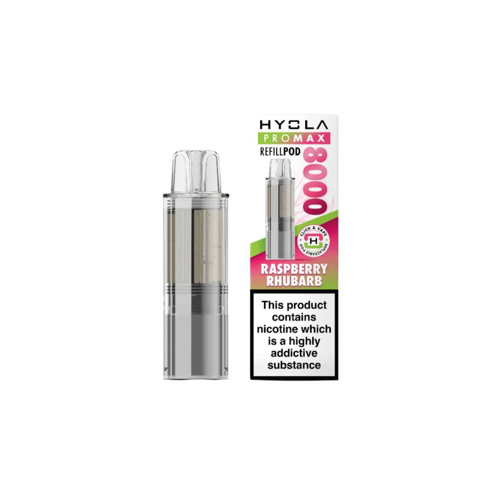 Hyola Pro Max 8000 - Prefilled Pod Raspberry Rhubarb - 20mg