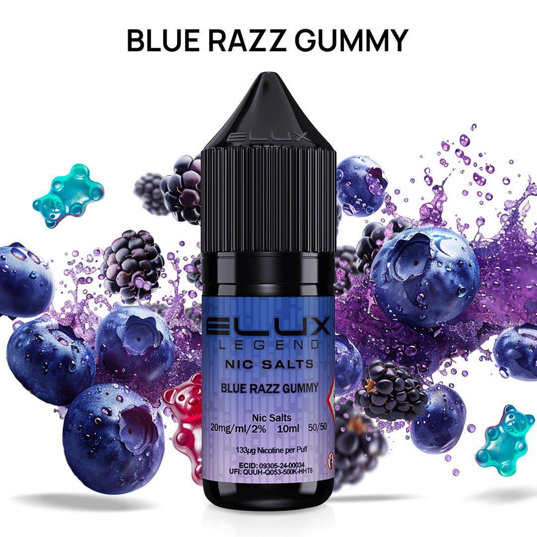 Elux Legend Nic Salt Blue Razz Gummy - 10ml