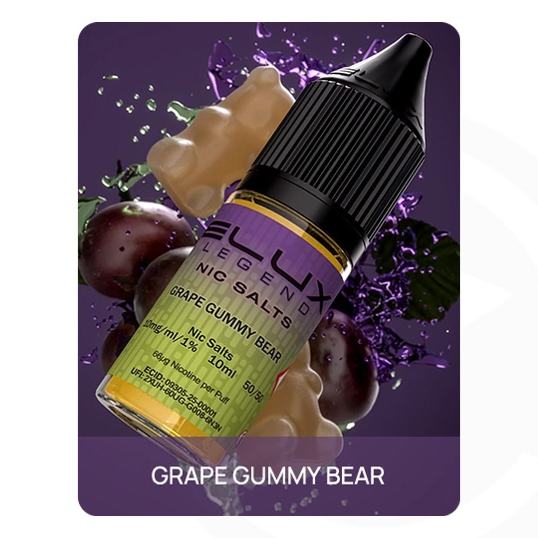 Elux Legend Nic Salt Grape Gummy Bear - 10ml