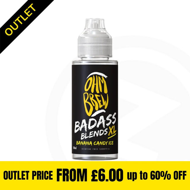 Badass Blends XL - Banana Candy Ice 100ml Shortfill Clearance Stock