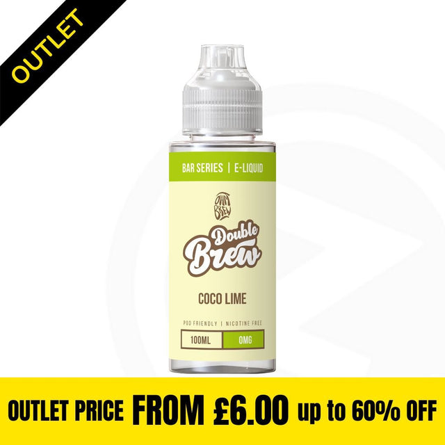 Double Brew Bar Series XL Coco Lime - 100ml Shortfill Clearance Stock
