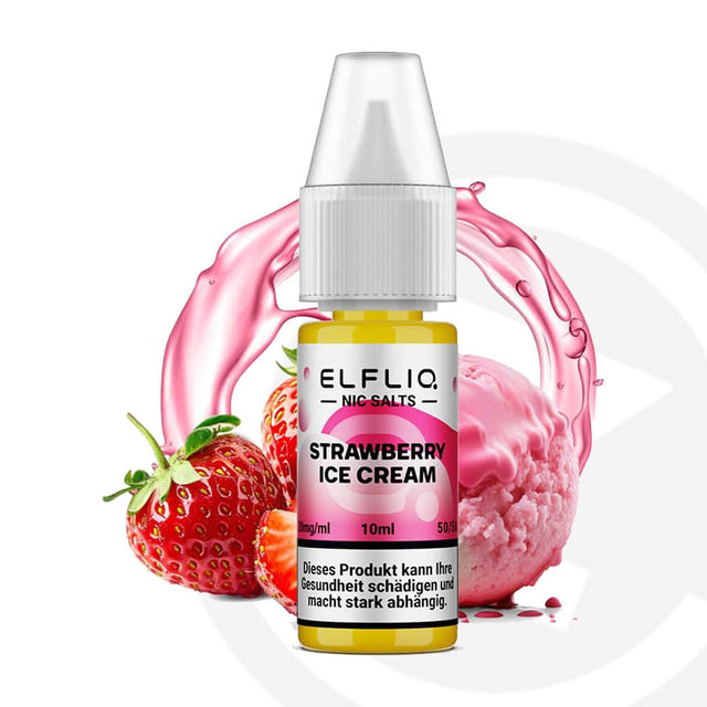 Elfliq Strawberry Ice Cream Nic Salt - 10ml