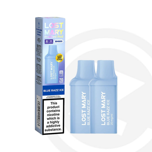 Lost Mary BM600 Prefilled Pod x 2 - Blue Razz Ice