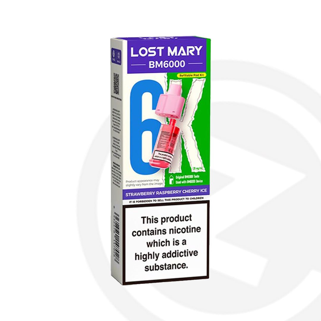 Lost Mary BM6000 Refill - Strawberry Raspberry Cherry Ice