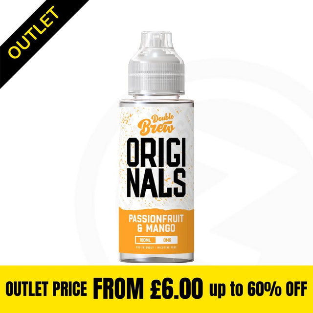 Double Brew Originals XL - Passionfruit & Mango 100ml Shortfill Clearance Stock