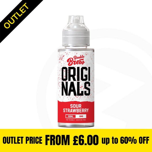 Double Brew Originals XL - Sour Strawberry 100ml Shortfill Clearance Stock