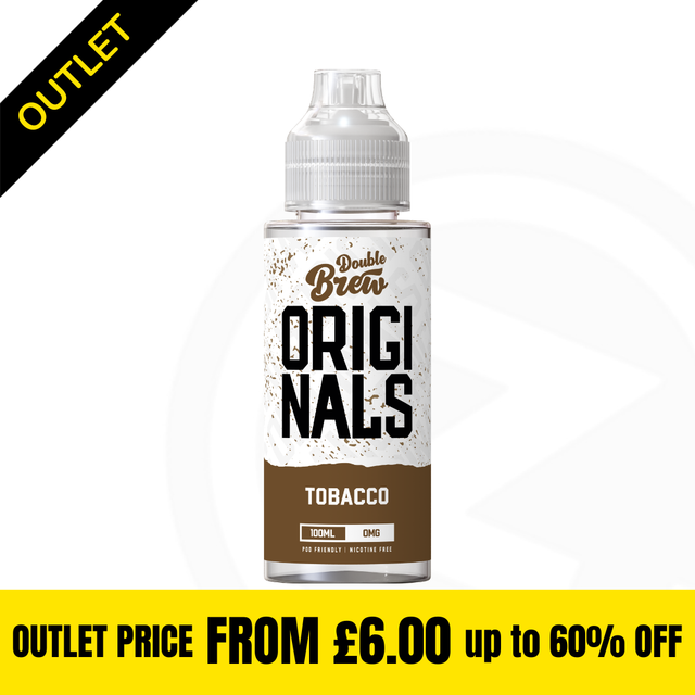 Double Brew Originals XL - Tobacco 100ml Shortfill Outlet Stock
