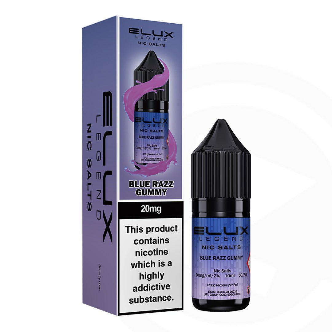 Elux Legend Nic Salt Blue Razz Gummy - 10ml