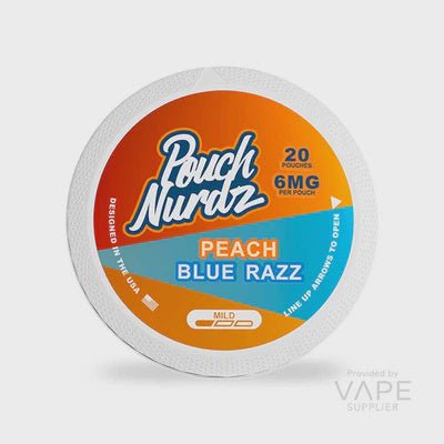 Pouch Nurdz Peach Blue Razz Nicotine Pouches | 6mg & 12mg Ziggicig Pouch Nurdz Peach Blue Razz Nicotine Pouches | 6mg & 12mg Ziggicig