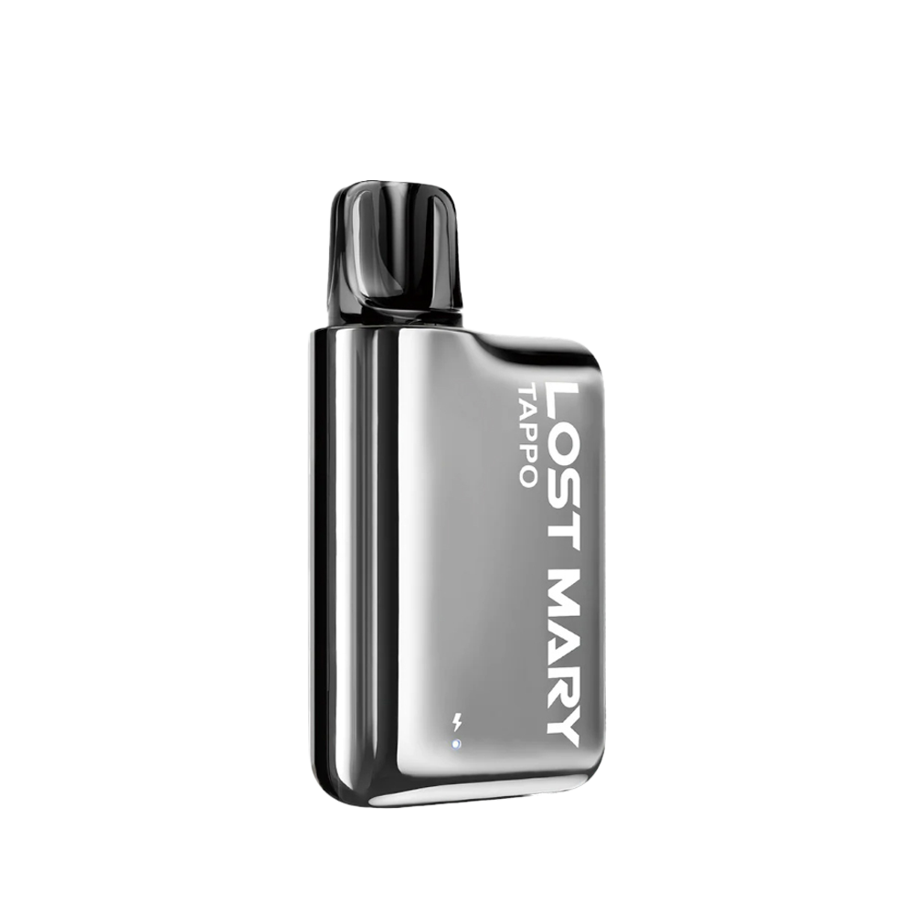 Lost Mary Tappo Prefilled Pod Kit - Silver Stainless Steel + Strawberry Ice